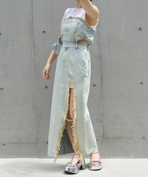 RAY CASSIN | フリンジデニムキャミワンピース(ワンピース)