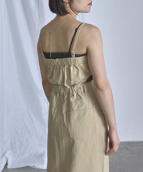 RAY CASSIN（レイカズン）の「フリンジデニムキャミワンピース（ワンピース・レディース・ベージュ/ブルー系その他/グレー系その他・FREE）」の16枚目の写真