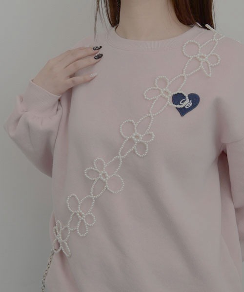 TONE SELECT GOODS(トーンセレクトグッズ)の「【resonance】フラワーモチーフ パールベルト【マルチウェイ】(ベルト・レディース・ホワイト×シルバー・FREE)」の7枚目の写真
