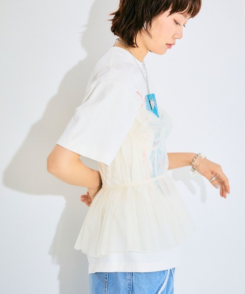 ELLEgirl(エルガール)の「フォトプリントTシャツ【ELLEgirl/エル ガール】(Tシャツ/カットソー・レディース・ホワイト/ブラック・FREE)」の10枚目の写真
