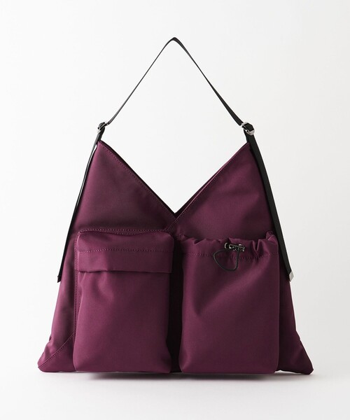 BEAUTY&YOUTH UNITED ARROWS（ビューティーアンドユースユナイテッドアローズ）の「フロント ダブルポケット トライアングル バッグ -3WAY-（ショルダーバッグ・レディース・ブラック/パープル・FREE）」の6枚目の写真