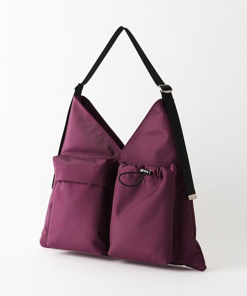 BEAUTY&YOUTH UNITED ARROWS（ビューティーアンドユースユナイテッドアローズ）の「フロント ダブルポケット トライアングル バッグ -3WAY-（ショルダーバッグ・レディース・ブラック/パープル・FREE）」の9枚目の写真