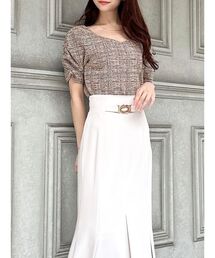 カットツイードトップス