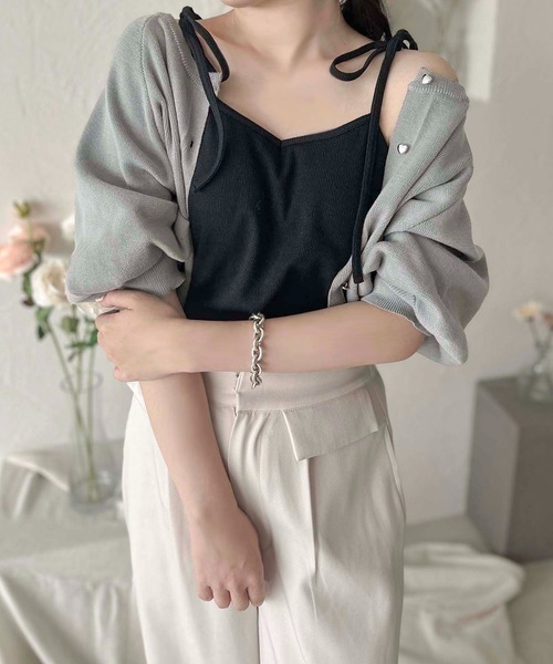 apres jour clair（アプレジュールクレア）の「【apres jour clair】ハートボタン袖ボリュームカーディガン【ZOZOTOWN限定アイテム】（カーディガン/ボレロ・レディース・グレー/オフホワイト/ピンク・X-LARGE/フリー）」の21枚目の写真