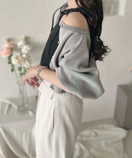 apres jour clair（アプレジュールクレア）の「【apres jour clair】ハートボタン袖ボリュームカーディガン【ZOZOTOWN限定アイテム】（カーディガン/ボレロ・レディース・グレー/オフホワイト/ピンク・X-LARGE/フリー）」の20枚目の写真