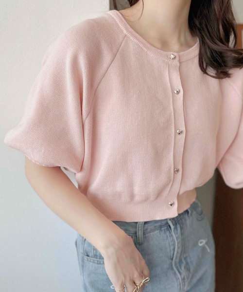 apres jour clair（アプレジュールクレア）の「【apres jour clair】ハートボタン袖ボリュームカーディガン【ZOZOTOWN限定アイテム】（カーディガン/ボレロ・レディース・グレー/オフホワイト/ピンク・X-LARGE/フリー）」の19枚目の写真