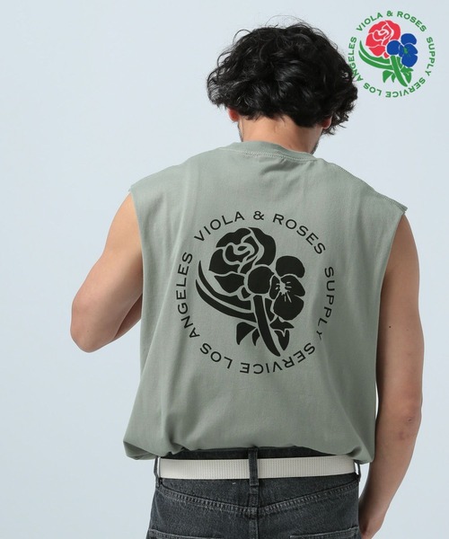 VIOLA&ROSES(ヴィオラアンドローゼズ)の「【VIOLA&ROSES】別注ノースリーブ(タンクトップ・メンズ・ブラック/グレー・MEDIUM/LARGE)」の2枚目の写真