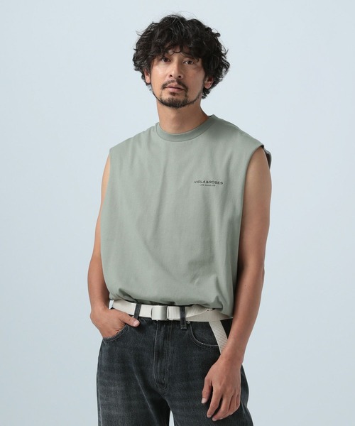 VIOLA&ROSES(ヴィオラアンドローゼズ)の「【VIOLA&ROSES】別注ノースリーブ(タンクトップ・メンズ・ブラック/グレー・MEDIUM/LARGE)」の4枚目の写真