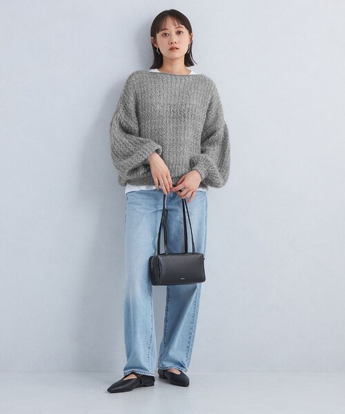 LOGAN knitting mills(ローガンニッティングミルズ)の「【別注】<LOGAN knitting mills>ラメ ニット プルオーバー(ニット/セーター・レディース・ライトブルー/ライム/グレー・FREE)」の6枚目の写真