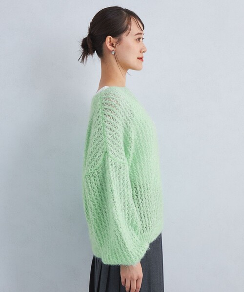 LOGAN knitting mills(ローガンニッティングミルズ)の「【別注】<LOGAN knitting mills>ラメ ニット プルオーバー(ニット/セーター・レディース・ライトブルー/ライム/グレー・FREE)」の11枚目の写真