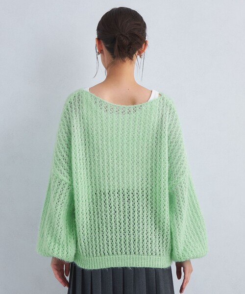 LOGAN knitting mills(ローガンニッティングミルズ)の「【別注】<LOGAN knitting mills>ラメ ニット プルオーバー(ニット/セーター・レディース・ライトブルー/ライム/グレー・FREE)」の12枚目の写真