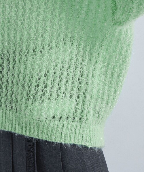 LOGAN knitting mills(ローガンニッティングミルズ)の「【別注】<LOGAN knitting mills>ラメ ニット プルオーバー(ニット/セーター・レディース・ライトブルー/ライム/グレー・FREE)」の16枚目の写真