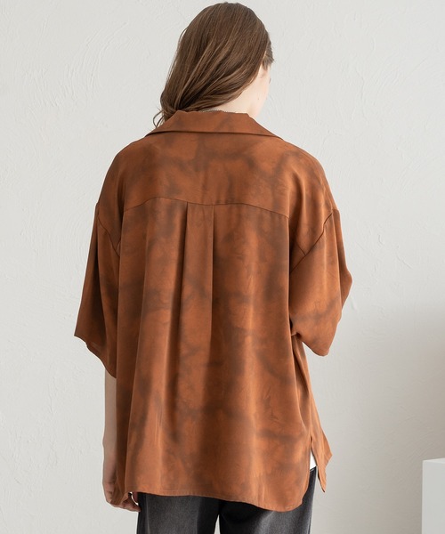 SELLE GLANT(セレグランテ)の「OPEN COLOUR TIE-DYE SHIRT/オープンカラータイダイシャツ(シャツ/ブラウス・メンズ・ブラック/ダークオレンジ/ベージュ・LARGE/MEDIUM)」の14枚目の写真