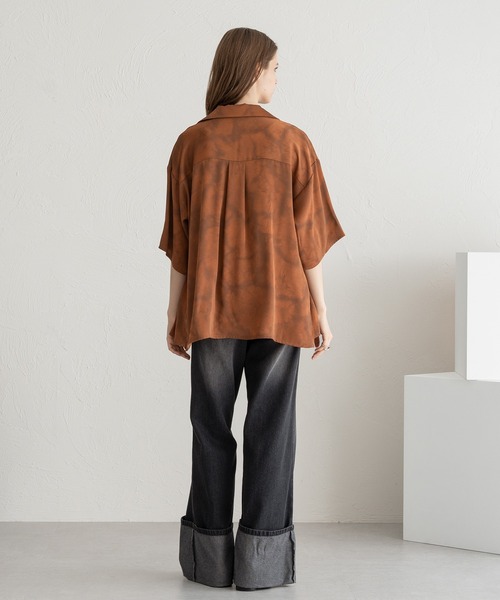 セール】OPEN COLOUR TIE-DYE SHIRT/オープンカラータイダイ