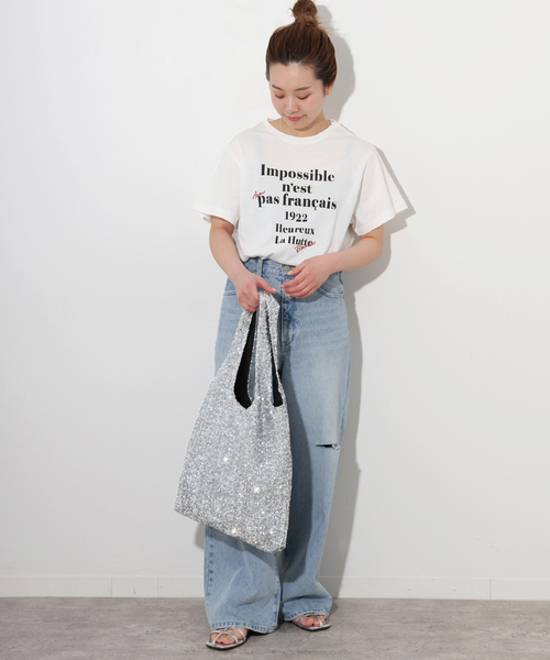 JOURNAL STANDARD relume(ジャーナルスタンダード レリューム)の「《追加2》RELUME スパンコールトートバッグ(トートバッグ・レディース・シルバー/ブラック・FREE)」の6枚目の写真