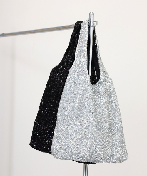 JOURNAL STANDARD relume(ジャーナルスタンダード レリューム)の「《追加2》RELUME スパンコールトートバッグ(トートバッグ・レディース・シルバー/ブラック・FREE)」の10枚目の写真