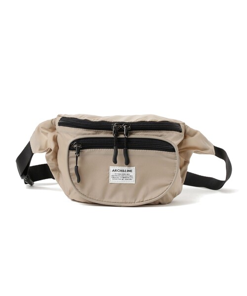 こども ビームス（コドモビームス）の「ARCH&LINE / リサイクル ナイロン ウエストバッグ 2024（ボディバッグ/ウエストポーチ・キッズ・ベージュ/グリーン・ONE SIZE）」の12枚目の写真