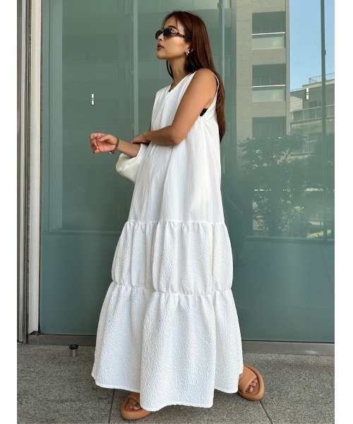 TRUNC（トランクエイティーエイト）の「Jacquard Combi Dress（ワンピース・レディース・ブラック/アイボリー・FREE）」の2枚目の写真