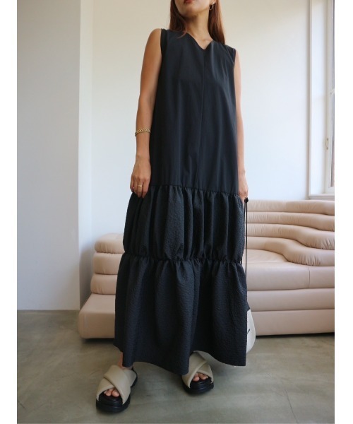 TRUNC（トランクエイティーエイト）の「Jacquard Combi Dress（ワンピース・レディース・ブラック/アイボリー・FREE）」の10枚目の写真