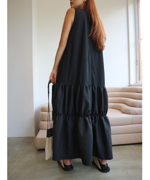 TRUNC（トランクエイティーエイト）の「Jacquard Combi Dress（ワンピース・レディース・ブラック/アイボリー・FREE）」の8枚目の写真