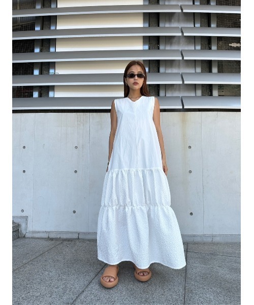 TRUNC（トランクエイティーエイト）の「Jacquard Combi Dress（ワンピース・レディース・ブラック/アイボリー・FREE）」の19枚目の写真