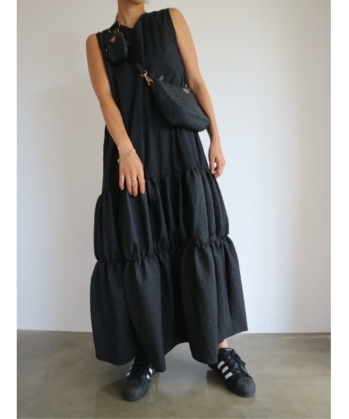 TRUNC（トランクエイティーエイト）の「Jacquard Combi Dress（ワンピース・レディース・ブラック/アイボリー・FREE）」の17枚目の写真