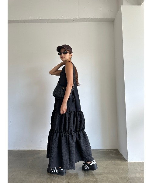 TRUNC（トランクエイティーエイト）の「Jacquard Combi Dress（ワンピース・レディース・ブラック/アイボリー・FREE）」の14枚目の写真