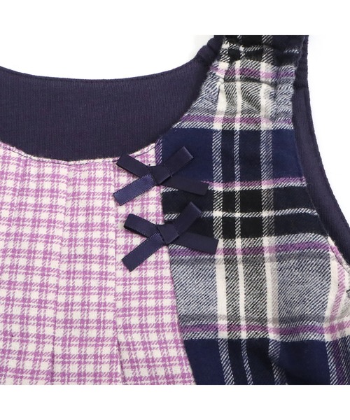 KP（ケーピー）の「チェックリバーシブルジャンパースカート(80～140)（ジャンパースカート・キッズ・ネイビー/ピンク・130cm/120cm/100cm/110cm/90cm/80ｃｍ/140cm）」の5枚目の写真