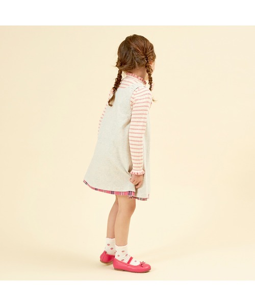 KP（ケーピー）の「チェックリバーシブルジャンパースカート(80～140)（ジャンパースカート・キッズ・ネイビー/ピンク・130cm/120cm/100cm/110cm/90cm/80ｃｍ/140cm）」の10枚目の写真