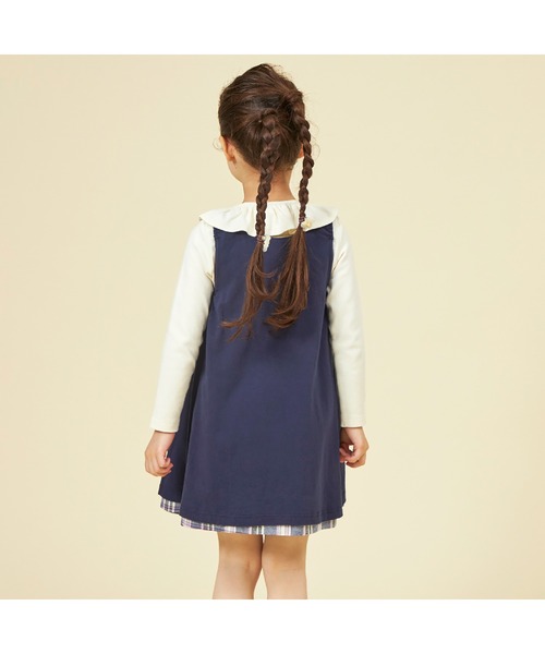 KP（ケーピー）の「チェックリバーシブルジャンパースカート(80～140)（ジャンパースカート・キッズ・ネイビー/ピンク・130cm/120cm/100cm/110cm/90cm/80ｃｍ/140cm）」の22枚目の写真