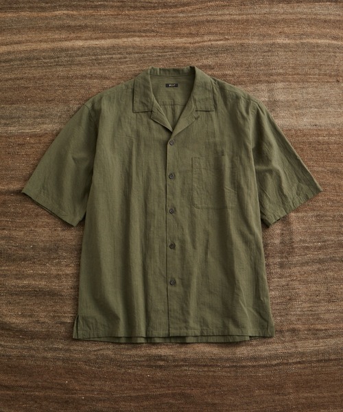 【セール】【WILD LIFE TAILOR】ハーフスリーブ オープンカラーシャツ（シャツ/ブラウス）｜ADAM ET ROPE'（アダムエロペ）
