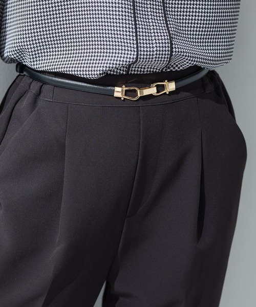 Honeys（ハニーズ）の「ビット付スライドベルト（ベルト・レディース・ブラック/ダークブラウン/ブラック×シルバー・FREE）」の10枚目の写真