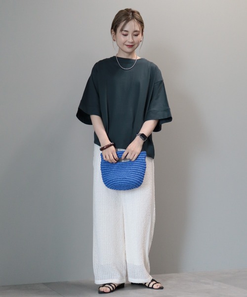 AMERICAN HOLIC(アメリカンホリック)の「刺繍スクエアパンツ(その他パンツ・レディース・アイボリー/ブラック・S/M/L)」の6枚目の写真