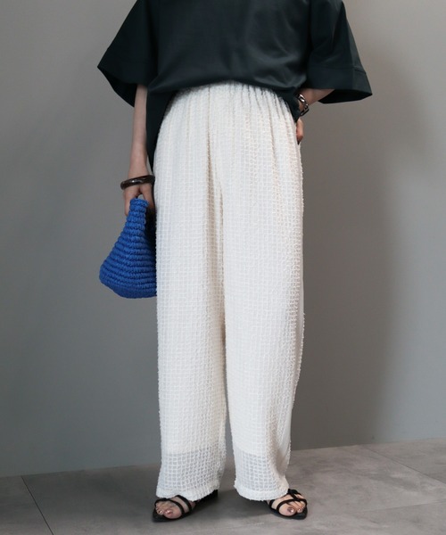 AMERICAN HOLIC(アメリカンホリック)の「刺繍スクエアパンツ(その他パンツ・レディース・アイボリー/ブラック・S/M/L)」の7枚目の写真