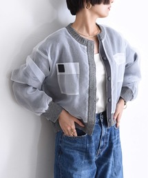 Eimee Law | オーガンジーレイヤードニットカーデ(カーディガン/ボレロ)