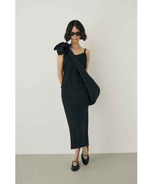 M_（エムアンダーバー）の「リサイクルポリエステル×レーヨン素材　手洗い可能なサテンミディー丈スカート（スカート・レディース・ブラック/ブラウン/ピンク・1/2）」の11枚目の写真