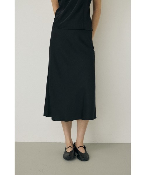 M_（エムアンダーバー）の「リサイクルポリエステル×レーヨン素材　手洗い可能なサテンミディー丈スカート（スカート・レディース・ブラック/ブラウン/ピンク・1/2）」の10枚目の写真