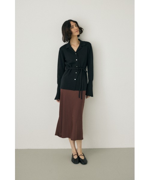 M_（エムアンダーバー）の「リサイクルポリエステル×レーヨン素材　手洗い可能なサテンミディー丈スカート（スカート・レディース・ブラック/ブラウン/ピンク・1/2）」の20枚目の写真