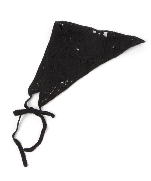 LOWRYS FARM(ローリーズファーム)の「カーチフ 142898(ストール/ショール・レディース・ブラック/アイボリー・FREE)」の2枚目の写真