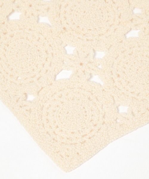 LOWRYS FARM(ローリーズファーム)の「カーチフ 142898(ストール/ショール・レディース・ブラック/アイボリー・FREE)」の5枚目の写真