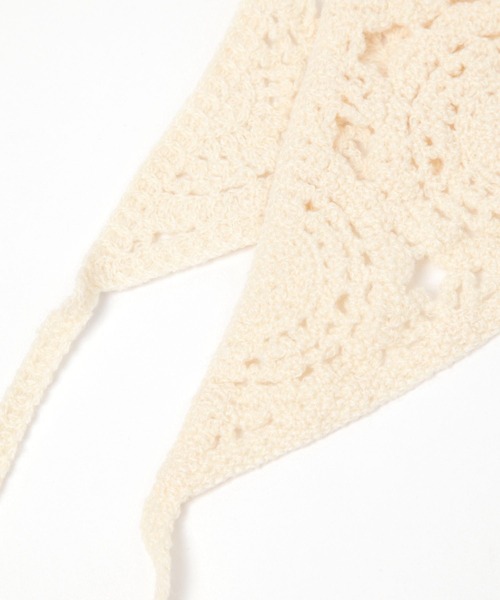 LOWRYS FARM(ローリーズファーム)の「カーチフ 142898(ストール/ショール・レディース・ブラック/アイボリー・FREE)」の6枚目の写真