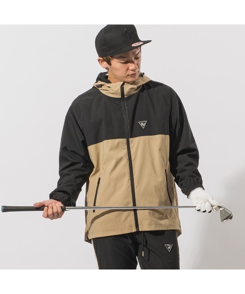 EVOLUTION(エボリューション)の「【EVOLUTION GOLF】アスレジャーでクールなマウンテンパーカー(マウンテンパーカー・メンズ・ブラック/ホワイト/ベージュ・LARGE/MEDIUM)」の1枚目の写真
