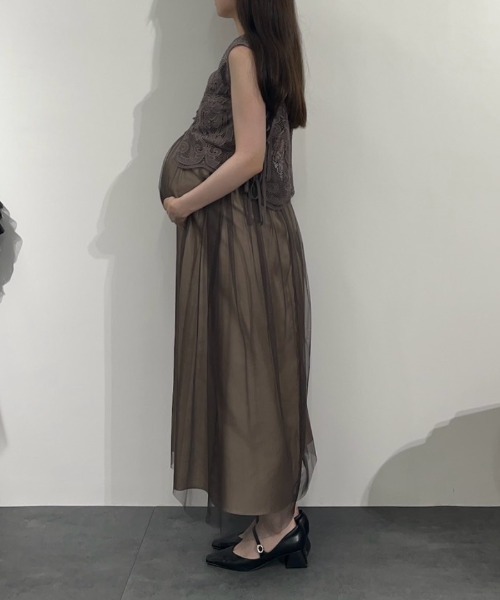 セール】tulle layered dress チュールレイヤードドレス（ドレス