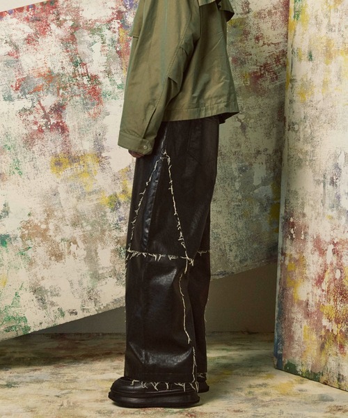 UNISEX》Artificial Leather Wide Pants/アーティフィシャル