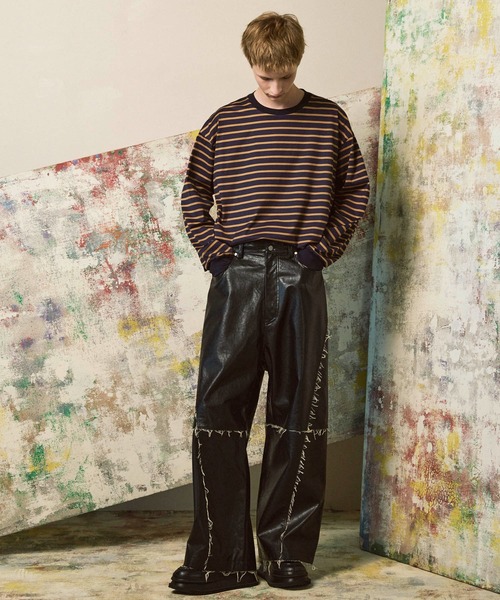 UNISEX》Artificial Leather Wide Pants/アーティフィシャル