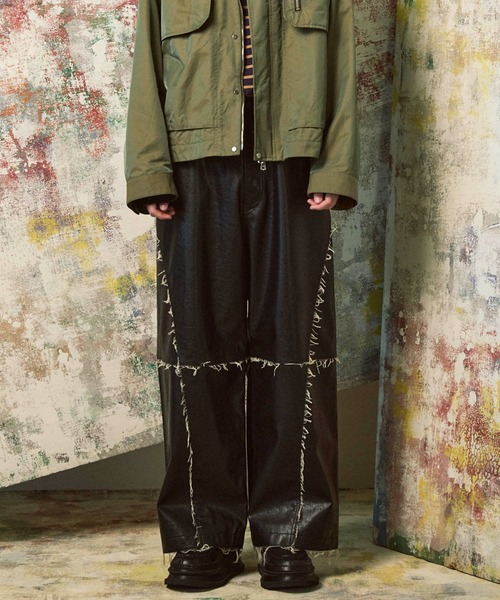 パンツ MaisonSpecial artificialleatherwidepants UNISEX》Artificial Leather Wide Pants/アーティフィシャル