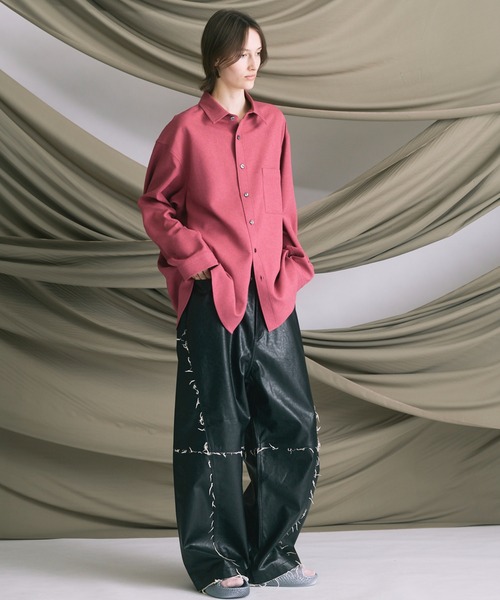 UNISEX》Artificial Leather Wide Pants/アーティフィシャルレザー