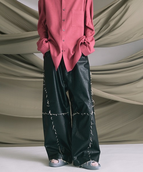 UNISEX》Artificial Leather Wide Pants/アーティフィシャルレザー