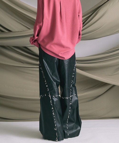 UNISEX》Artificial Leather Wide Pants/アーティフィシャルレザー