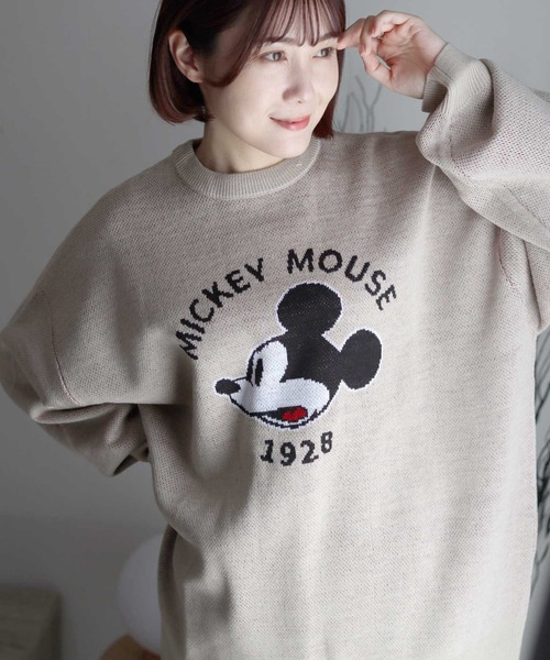 Disney(ディズニー)の「Disney(ディズニー)キャラクタージャガード編みニットセーター レディース メンズ/長袖プルオーバー(ニット/セーター・レディース・ワインレッド/グリーン/ホワイト系その他/マスタード/ベージュ/ブルー系その他/ブラック/ブルー・M/L)」の18枚目の写真